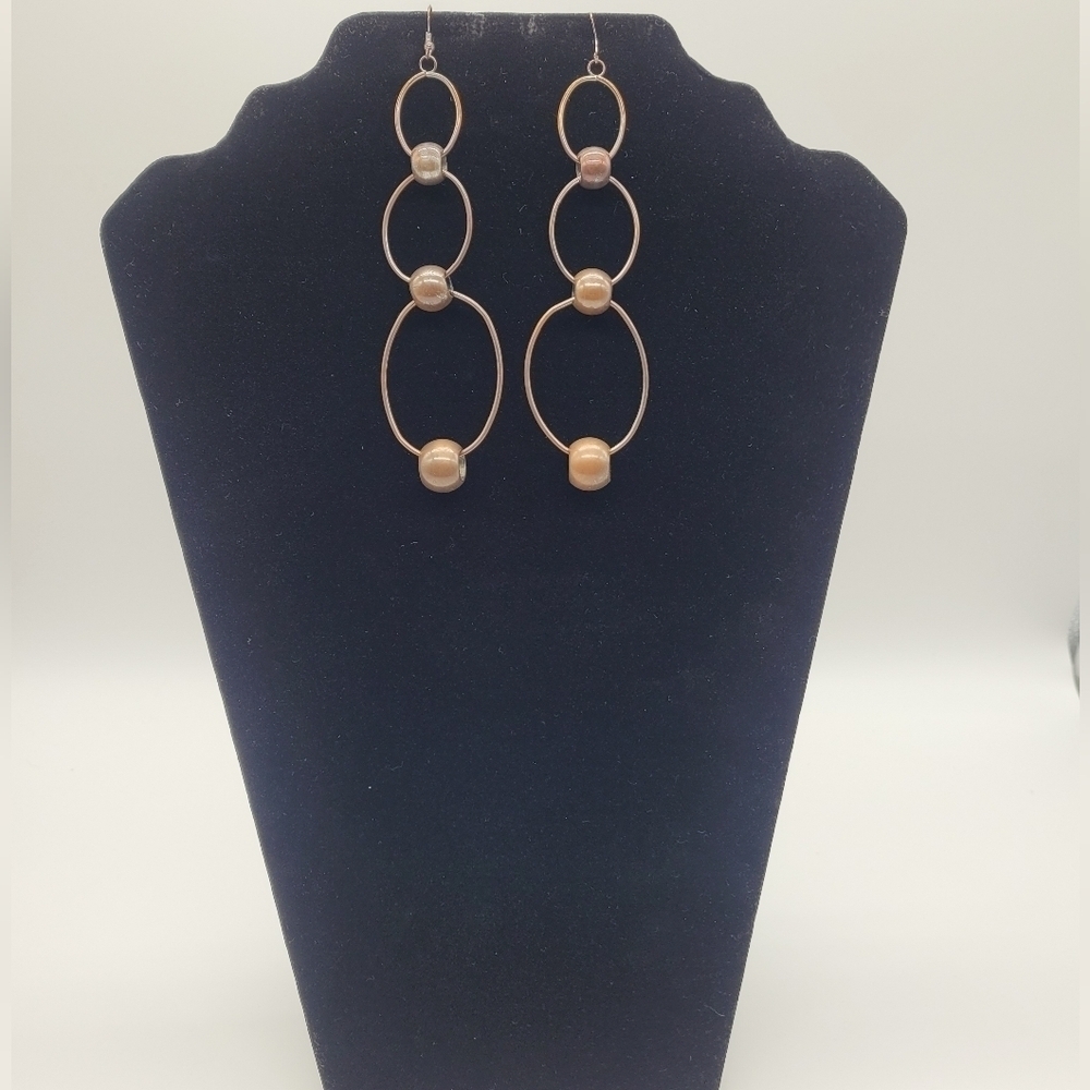 Vintage African Look Drop Earrings​​​ - Picture 2 of 3